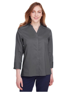 Ladies' Crown Collection™ Stretch Broadcloth 3/4 Sleeve Blouse