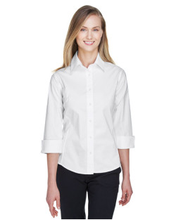 Chemise pour femme en popeline extensible et manches trois quarts de Devon & Jones