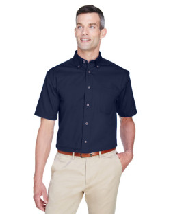 Chemise en twill pour homme Easy BlendMC à manches courtes avec anti-tache d Harriton