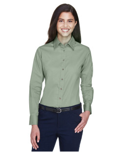 Chemise pour femme Easy Blend en twill à manches longues avec anti-tache