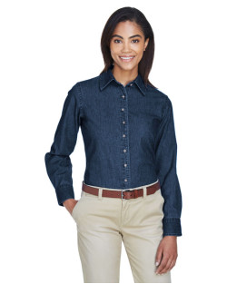 Chemise en twill pour femme Easy Blend à manches longues avec anti-tache d'Harriton