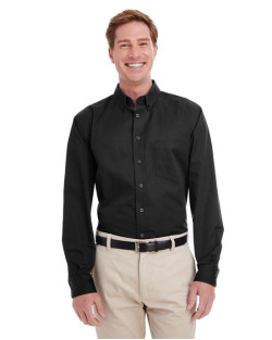 Men's Tall Foundation 100% Cotton Long-Sleeve Twill Shirt with Teflon™