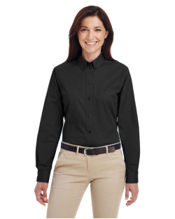 Ladies' Foundation 100% Cotton Long-Sleeve Twill Shirt with Teflon™