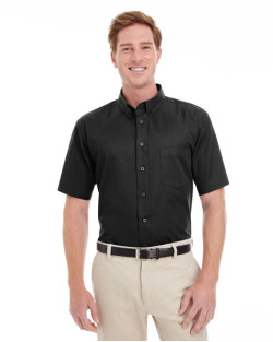Men's Foundation 100% Cotton Short-Sleeve Twill Shirt with Teflon™
