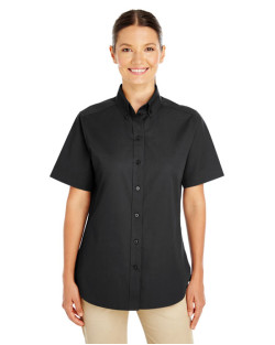 Chemise pour femme en sergé à manches courtes Foundation 100 % coton avec TéflonMC d'HarritonMD