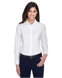 Chemise pour femme oxford à manches longues facile à laver de Harriton