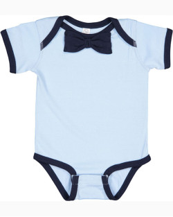 Infant Baby Rib Bow Tie Bodysuit